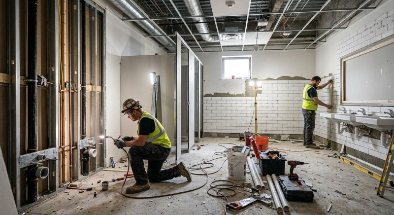 Industrial Bathroom Renovation in Charleston, SC